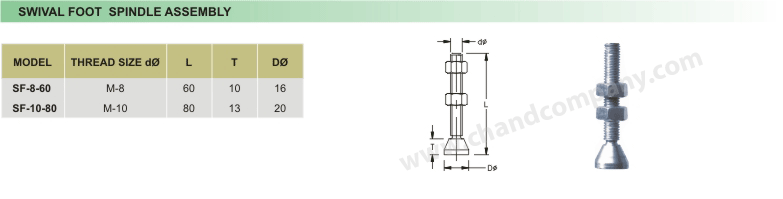 SWIVAL FOOT SPINDLE ASSEMBLY